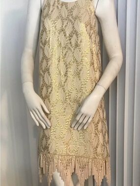 Lilly Pulitzer Gold Marquette Dress